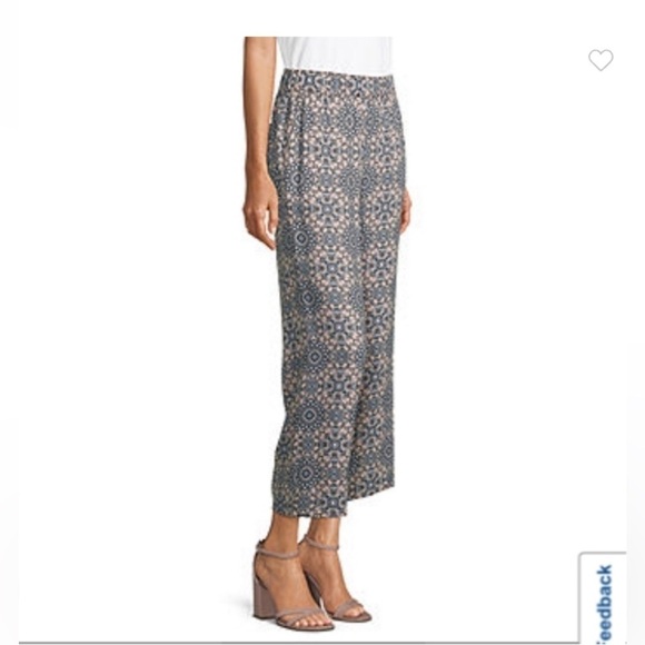 Liz Claiborne Mid Rise Straight Pull On Pants Cream Black White Geometric Sz 1X - Picture 3 of 17